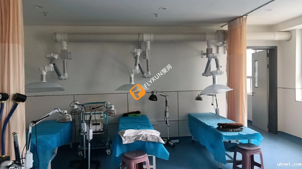 湖北武汉中医院艾灸排烟系统安装完成